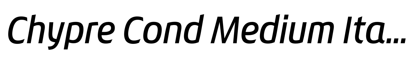 Chypre Cond Medium Italic